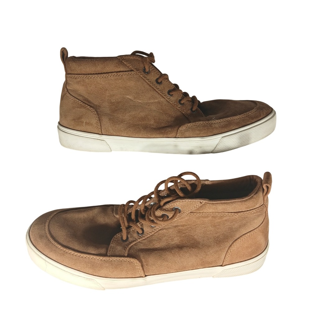 Old Navy Mens Mid-Top Faux Suede Sneakers Bourbon Brown Size 11‎